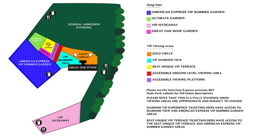 BST Hyde Park 2026 - Guide to Ticket Layout